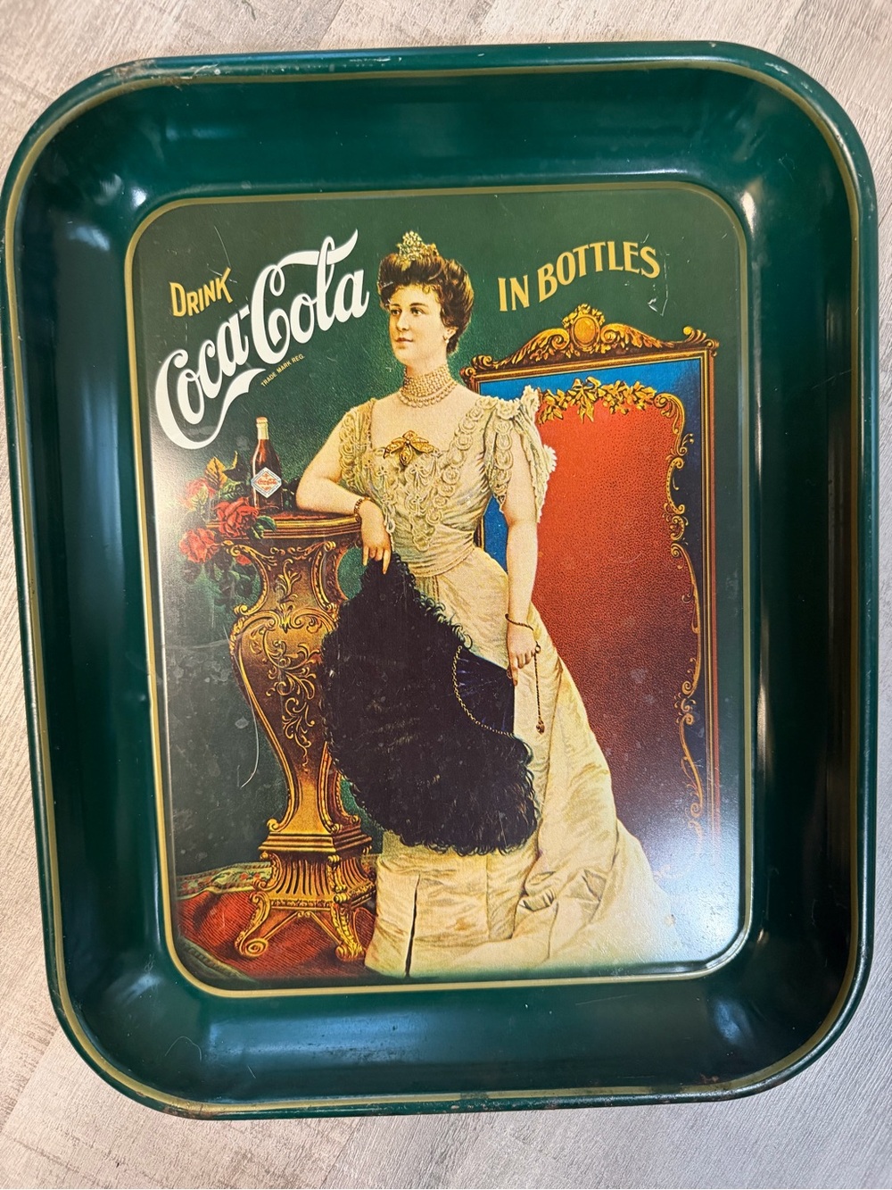 1975 Coca-Cola 75th Anniversary Atlanta Bottling Lillian Nordica Serving Tray